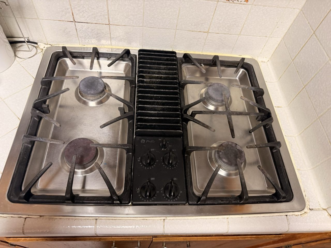 GE Profile gas cooktop serviced by Era Service in the Inland Empire
